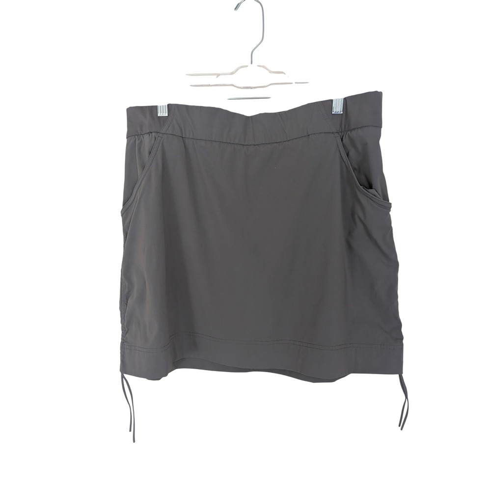 Columbia Womens Gray Active Skort AL4071 Hiking Golf Skirt XL Drawstring side